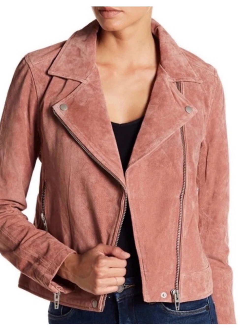 Blank NYC Rose Suede Moto Jacket